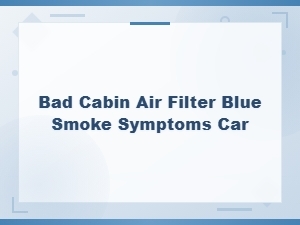 Bad Cabin Air Filter Blue Smoke Symptoms Car